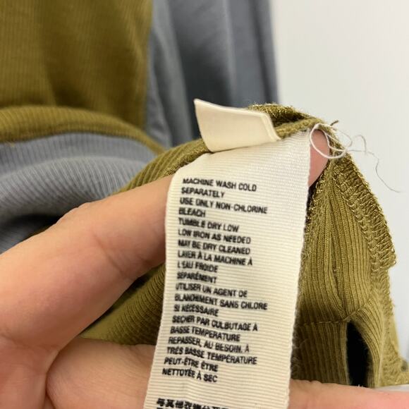 Free People Feelin It Tee Top Womens Small Mustard Yellow Patchwork Paisley Boho - Picture 6 of 9